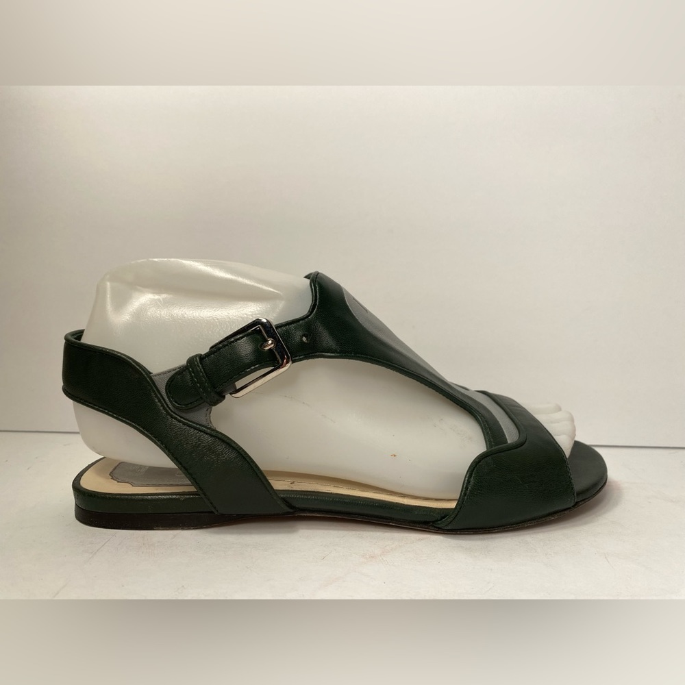 Christian Dior flat leather sandals dark green grey 36 - Picture 2 of 12